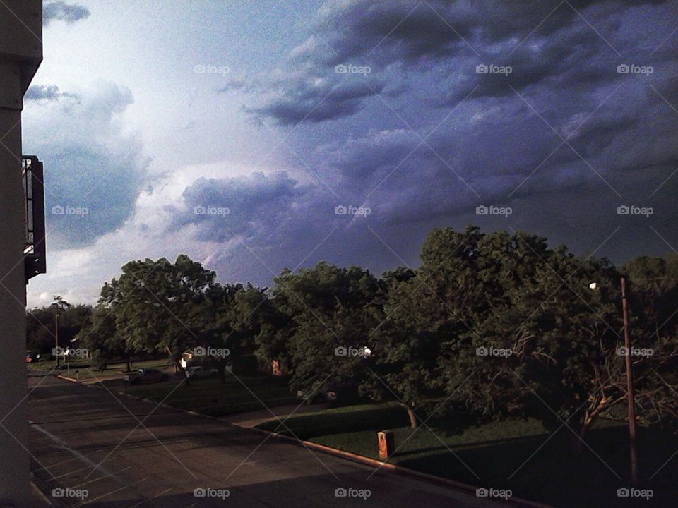 sunset in Texas. this storm came through real quick last night