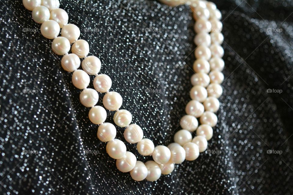 Pearl jewelry at indoor