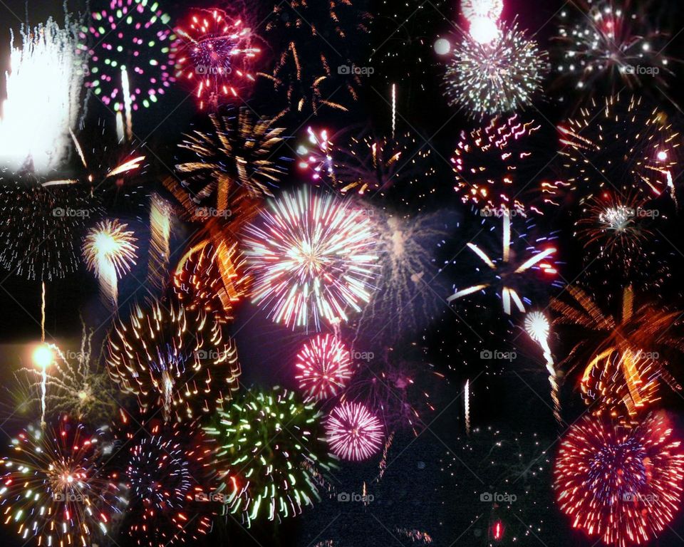 Fireworks collage