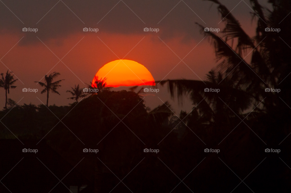 red sunset sun cloud by liquideyes