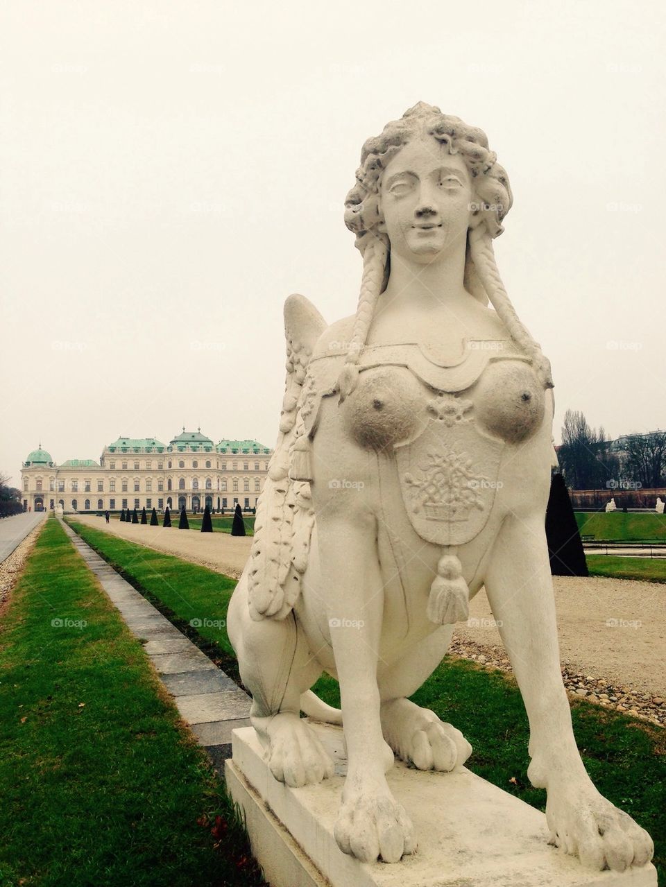 sculpture in belvedere palace garden