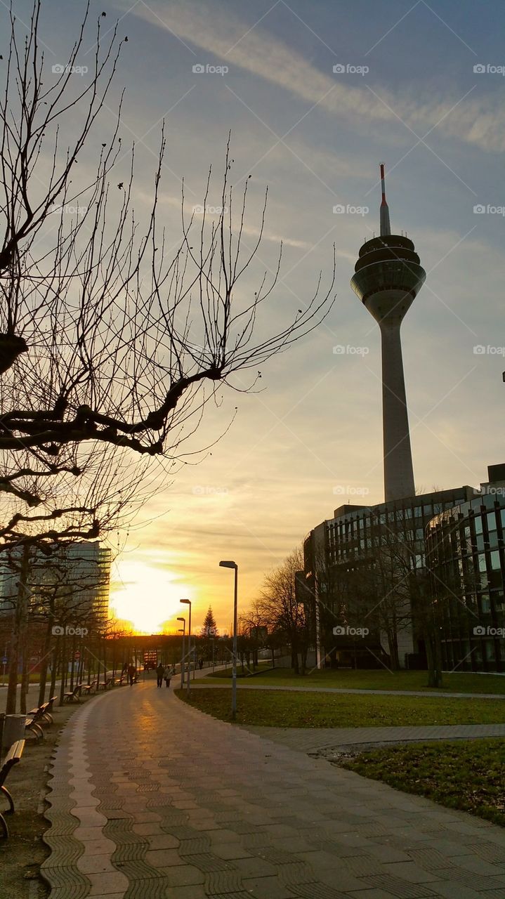 Sunset on Dusseldorf