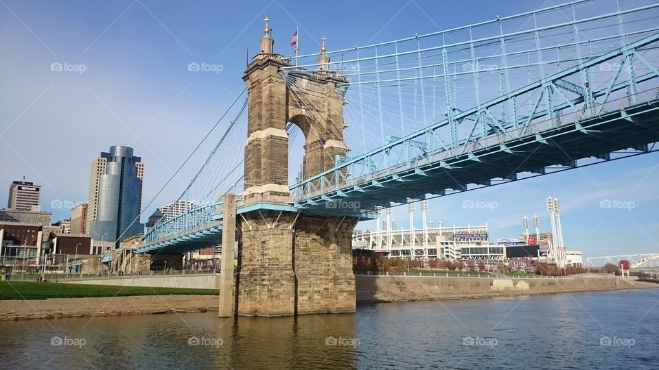 Roebling Bridge from the Ohio River