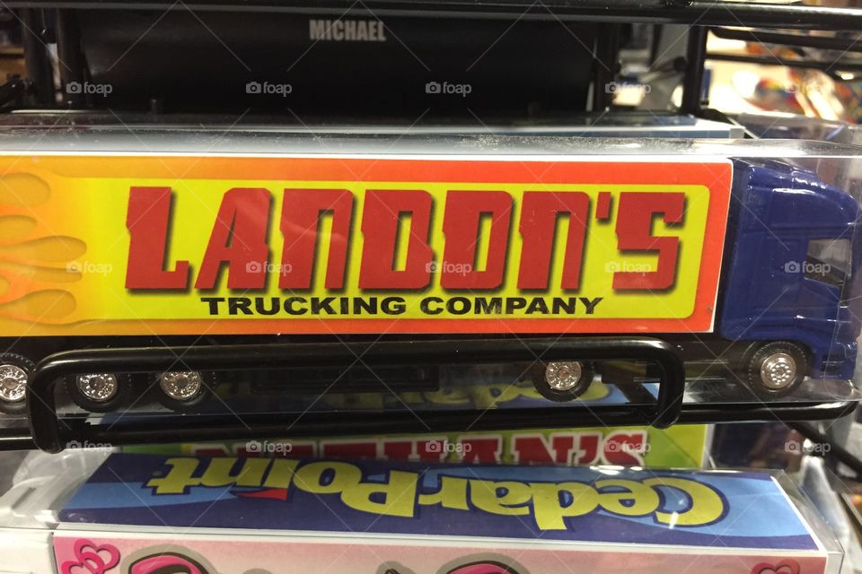 LANDON'S Trucking Company semi tractor trailer toy