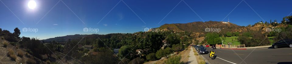 Hollywood sign Panoramic view