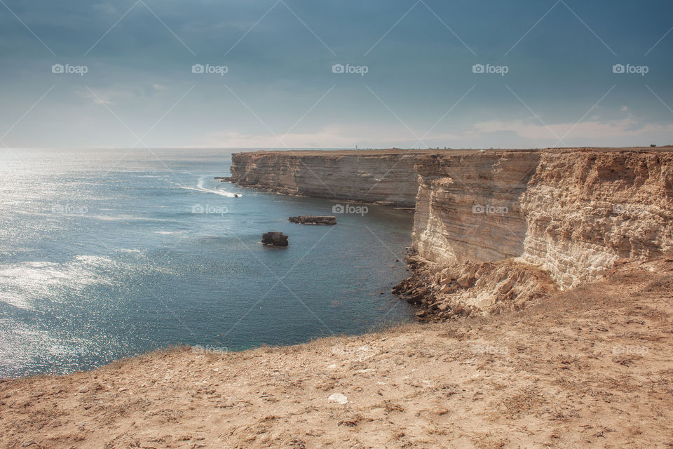 National nature landscape reserve on Black Sea, west coastline, Big (Bolshoy) Atlesh, Crimea