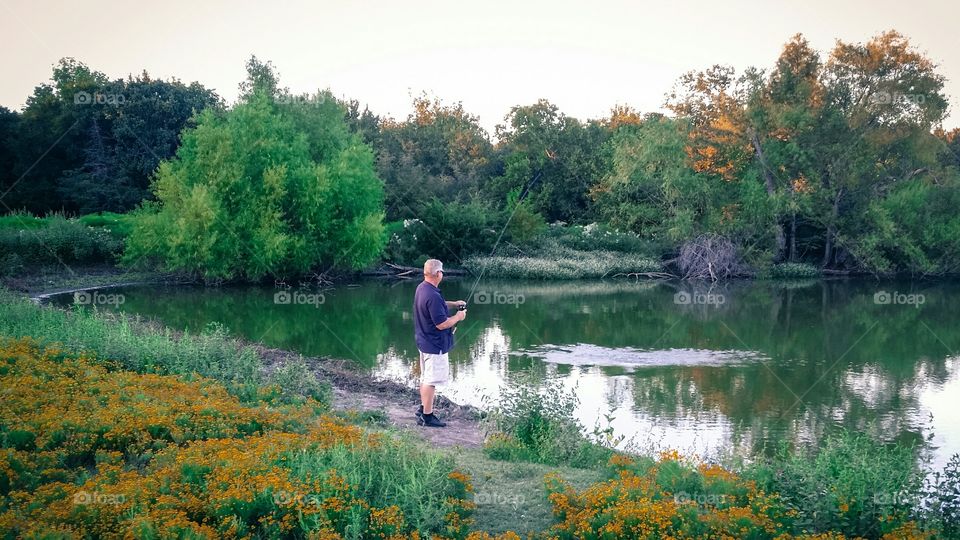 Fishing in the pond