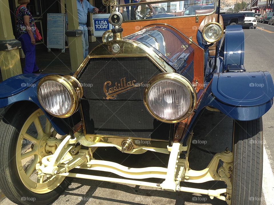 Classic old Cadillac. Classic antique Cadillac in Virginia City Nevada