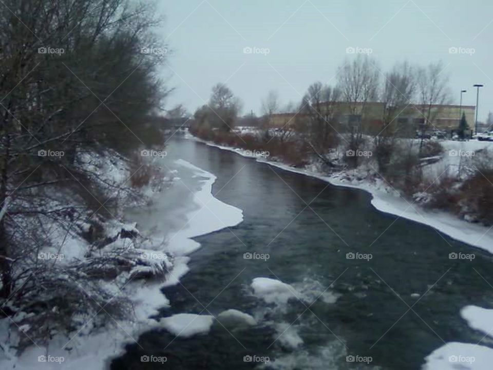 icy river