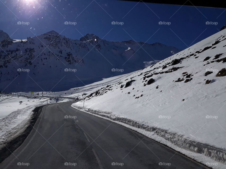 Snow, Mountain, Winter, Landscape, Road