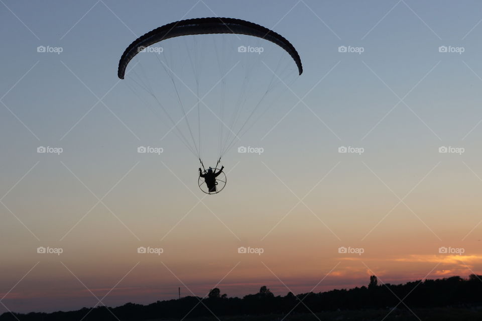 Sunset over the beach
