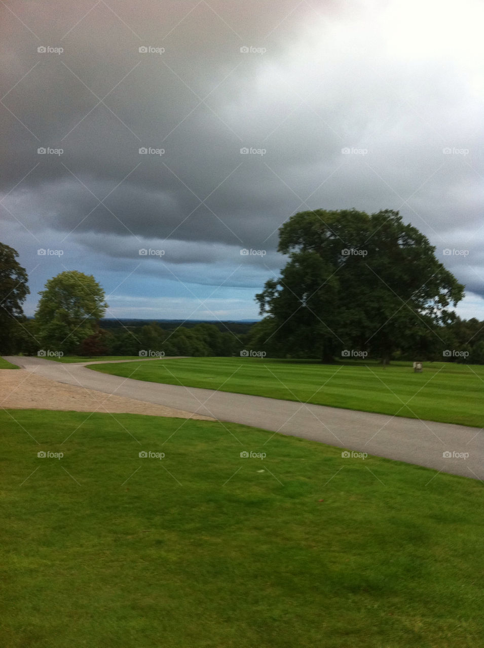 landscape sky green clouds by