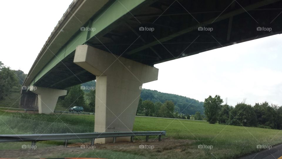 Under the green bridge