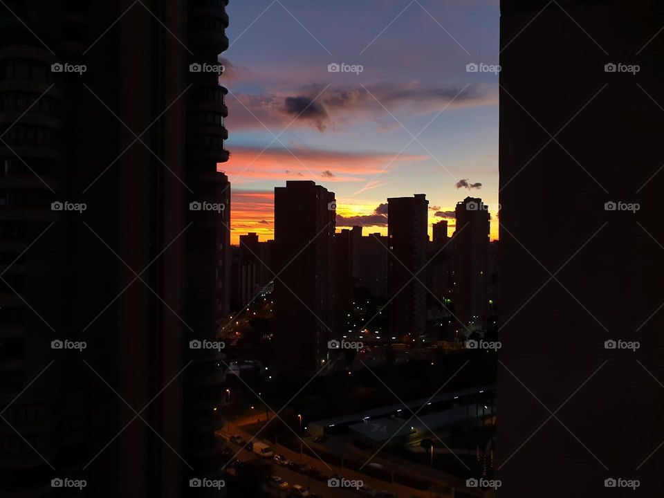 Sunset#clouds#buldings#silhouette