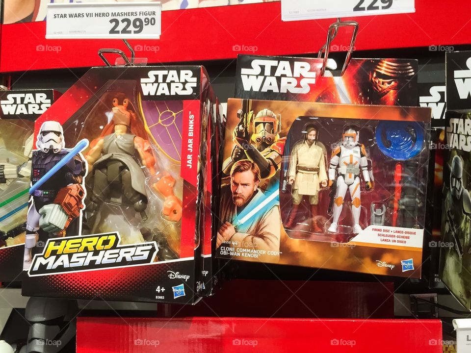 Sales of Star Wars toys reached new heights when the new movie starwars The Force awakenes premiered Christmas 2015.