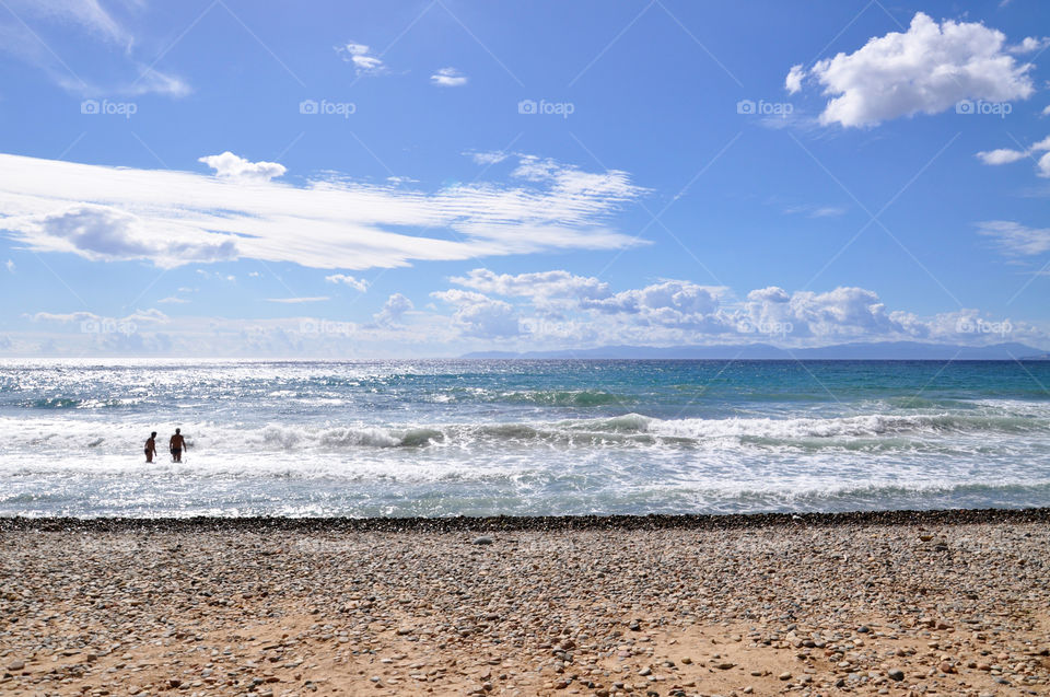 Mediterranean sea on Sardinia island