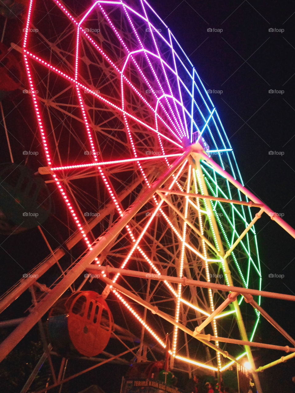 Rainbow on Ferris Wheel