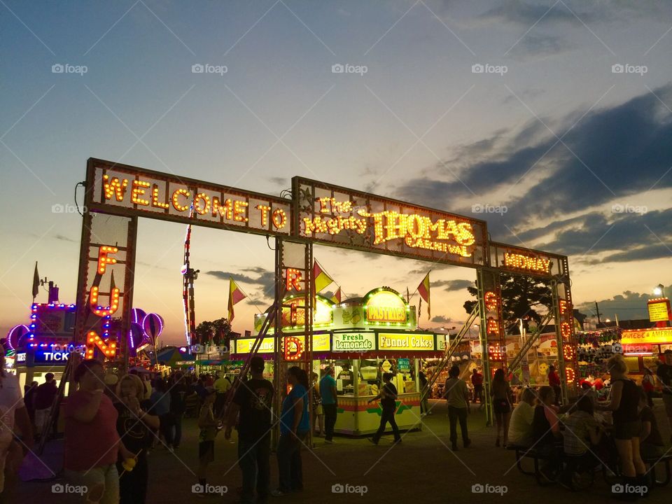 County Fair at twilight
