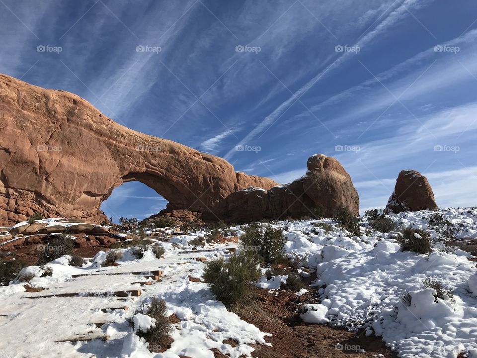 Arches National park winter time