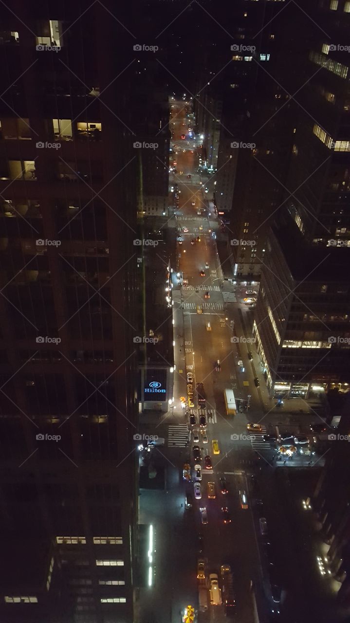 close up of traffic at night