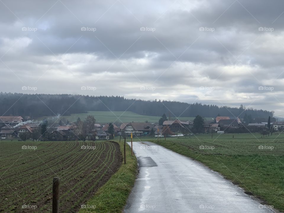 A village in the Swiss country