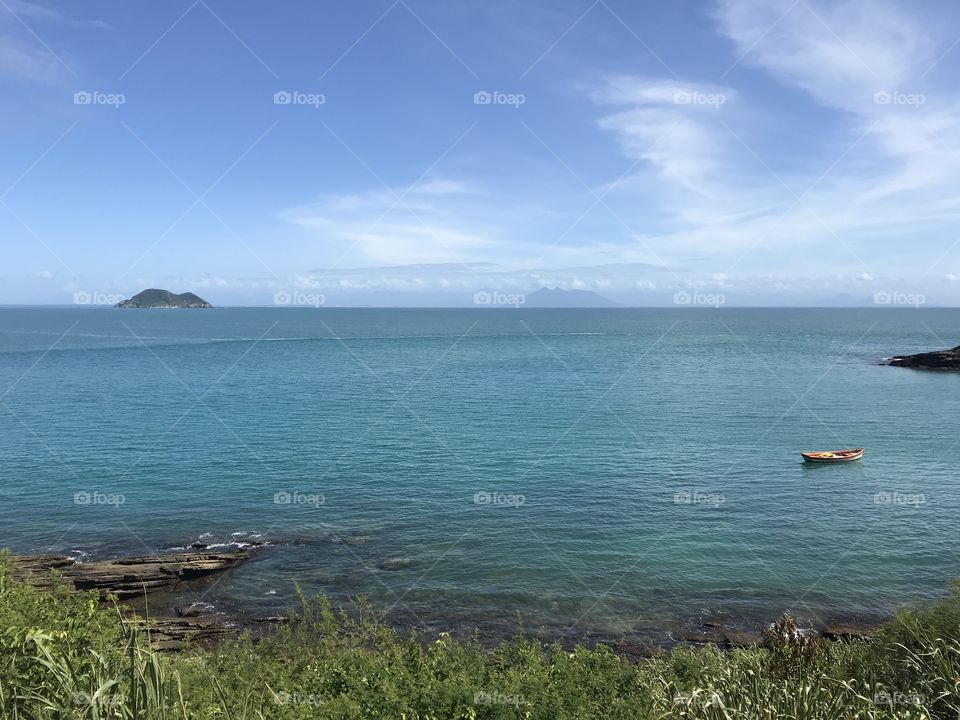 View of one of the beaches of Buzios, Rio de Janeiro