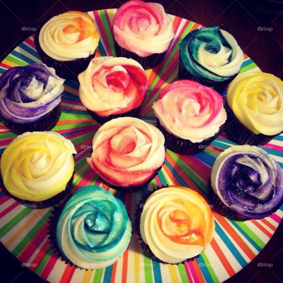 Rosette cupcakes 