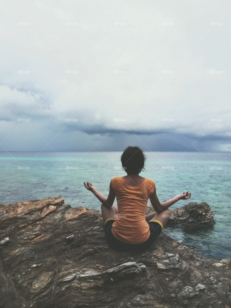 Doing yoga as if the storm will go away
