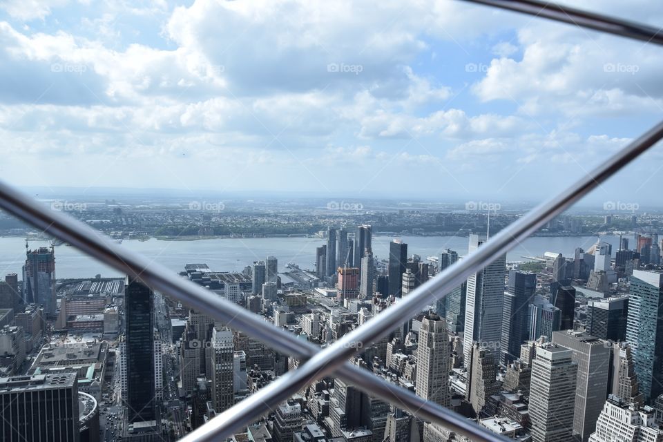 New York City with river