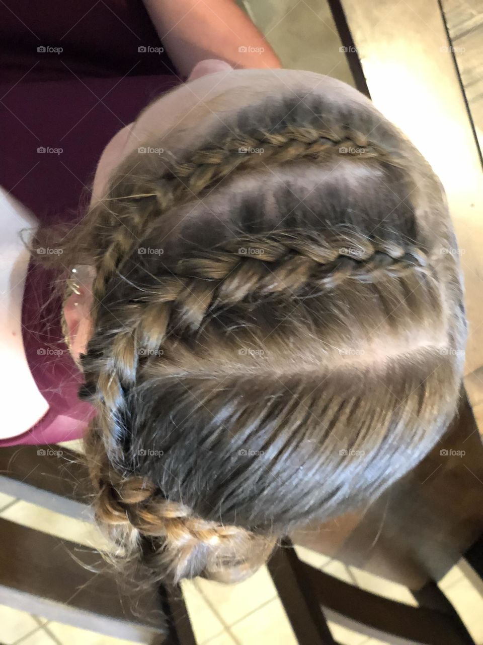 Girl with Brown braided hair style