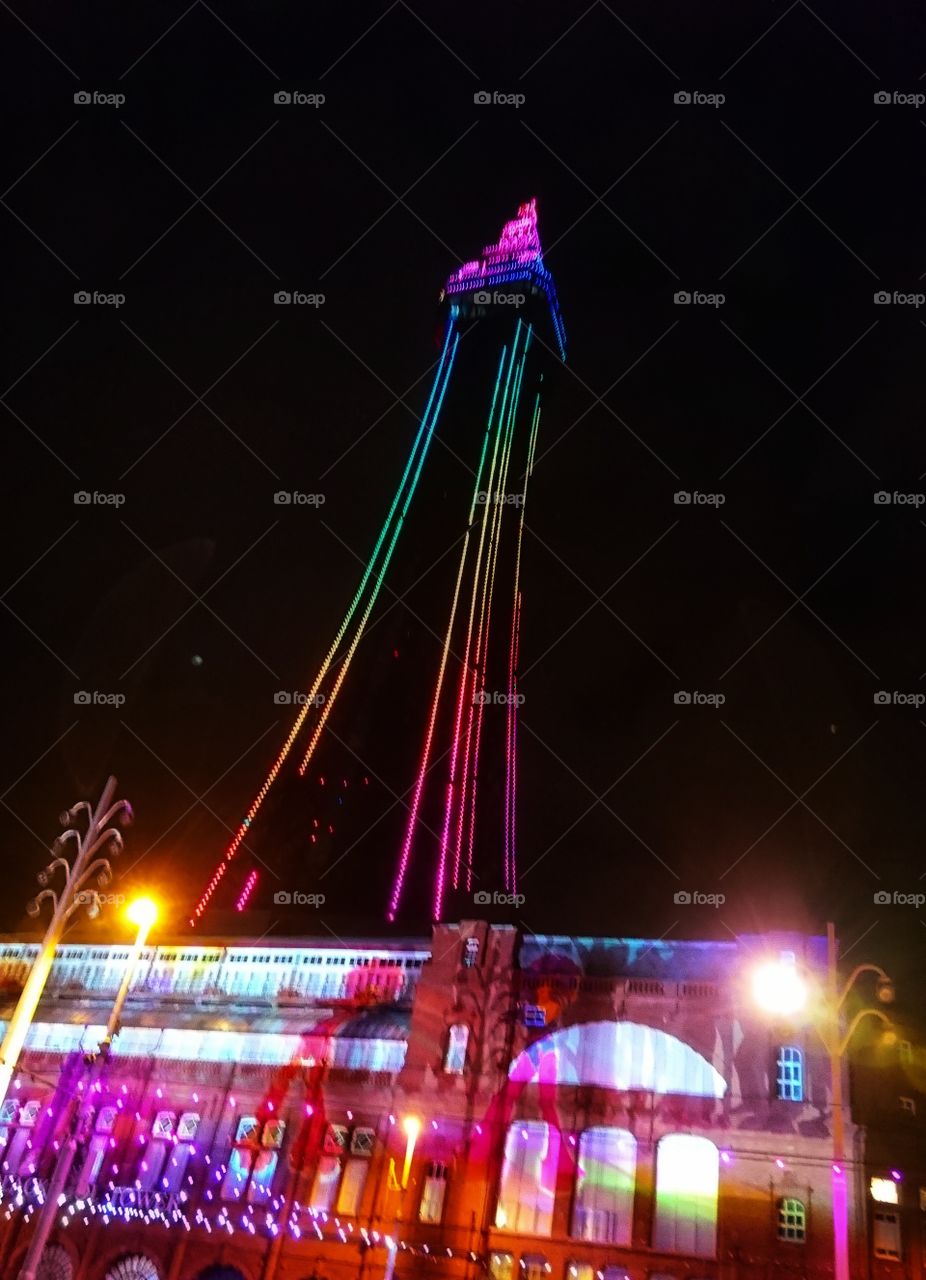 Rainbow Blackpool tower