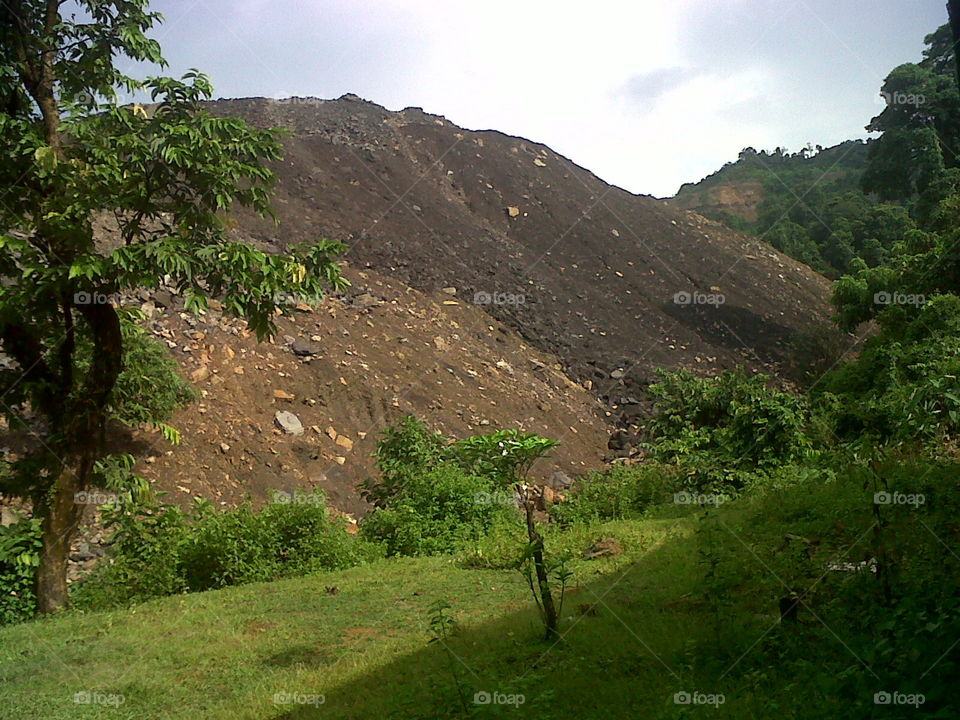 hill of coal at Ledo, India