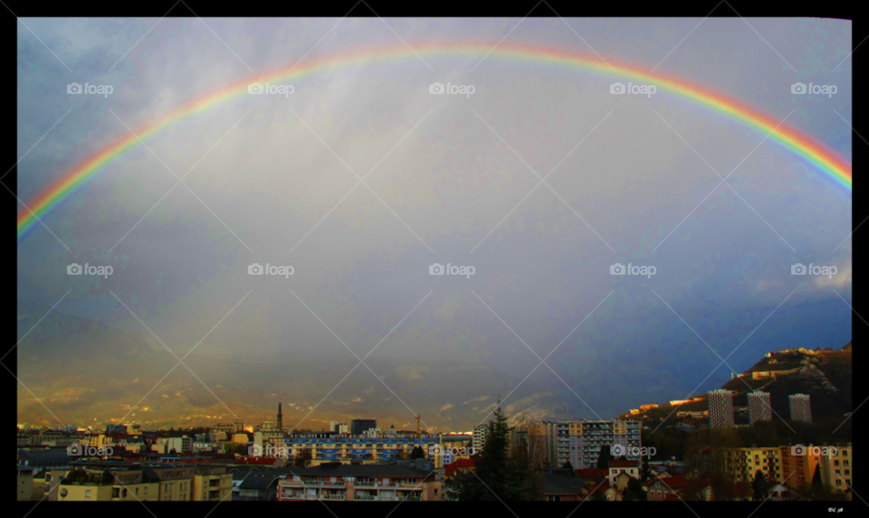 city color rainbow rain by dl38