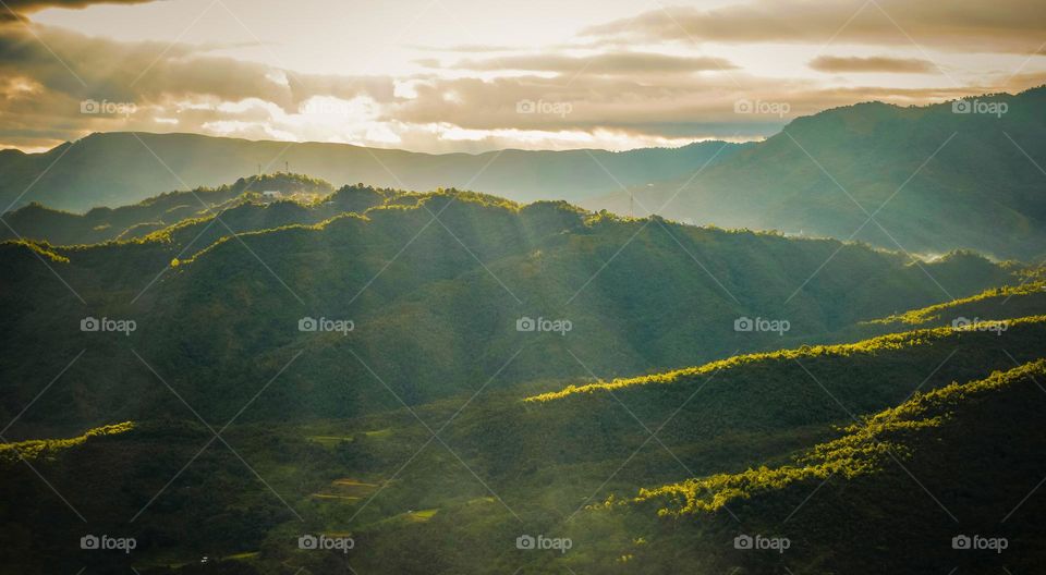 A scenic view of the mountain ranges of Ukhrul, Manipur, India