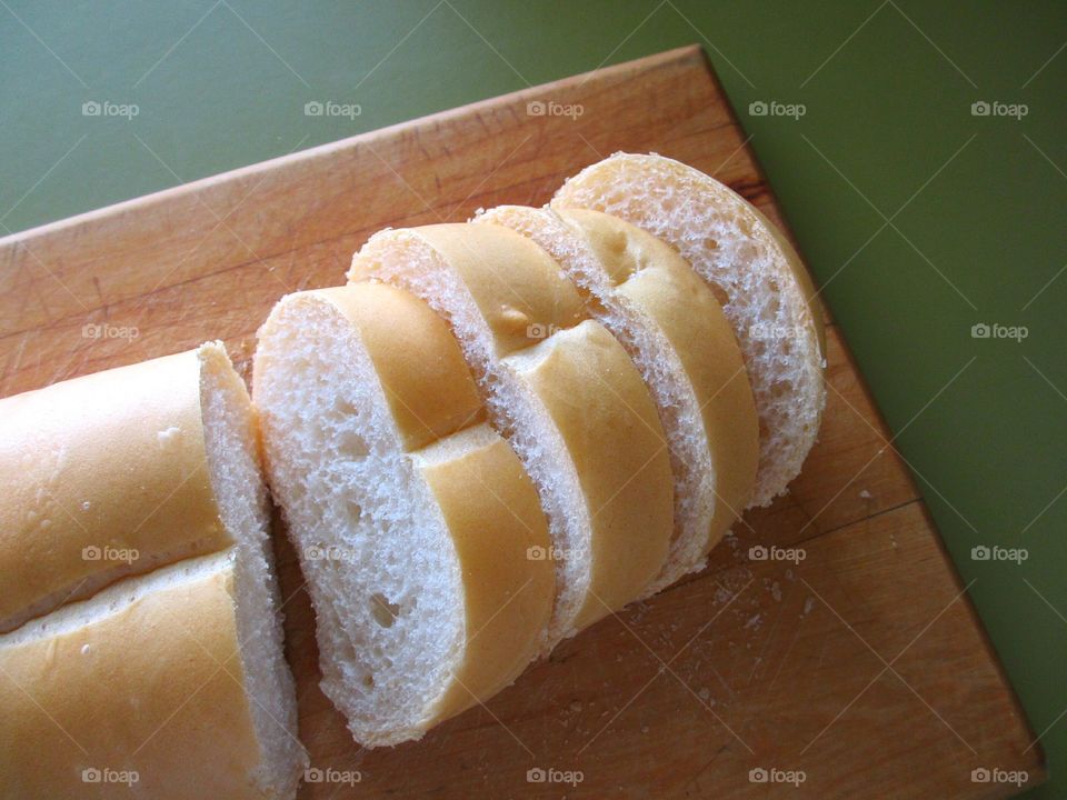 Sliced loaf of Cuban bread