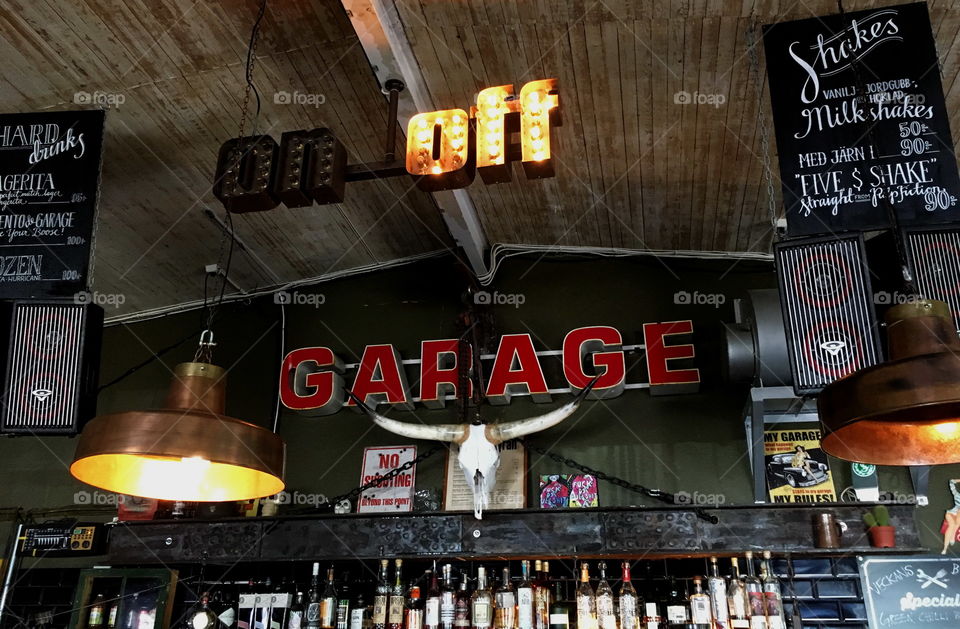 Garage bar, Höganäs in Sweden.