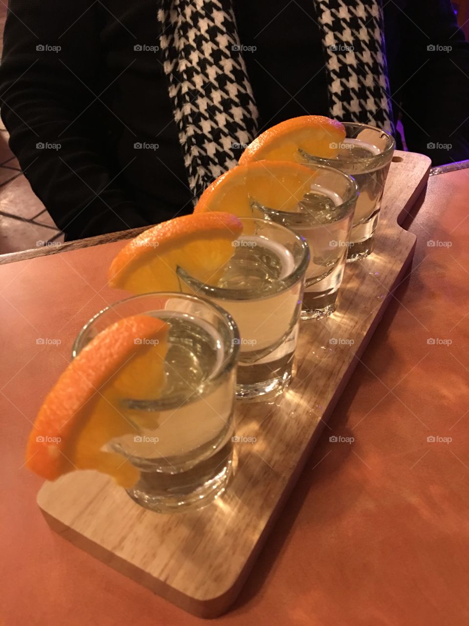 Mango liquor shots by Patron 