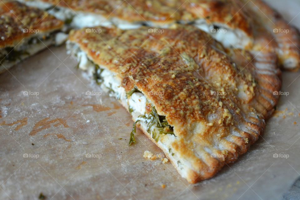 Close-up of french cake