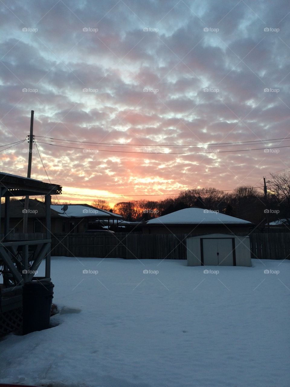 Backyard sunset 
