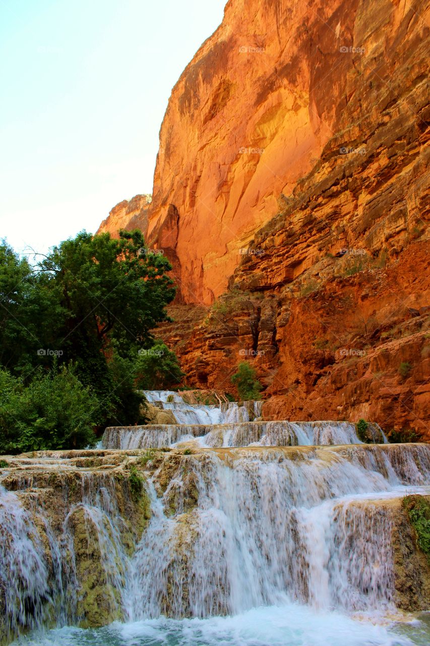 The only way to get to Beaver Falls is to hike 14 miles into the bottom of the Grand Canyon