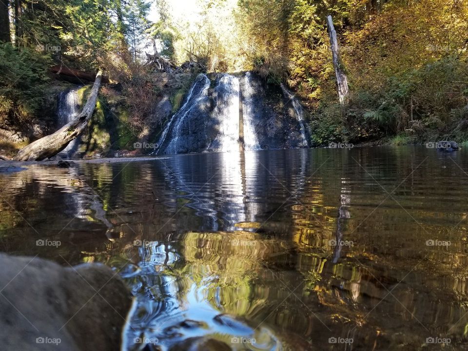 Cherry Creek falls waters edge