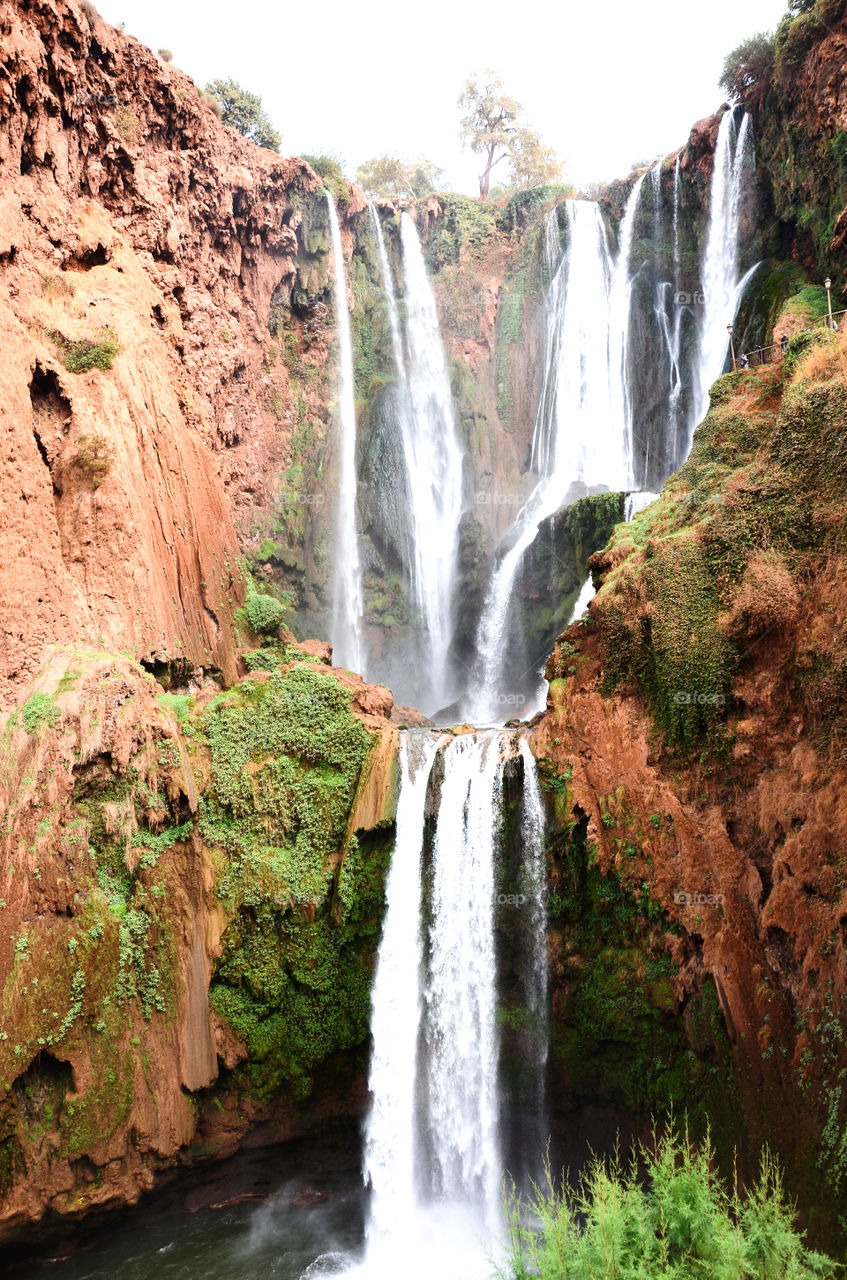 the ouzoud waterfall is a wonderful place in middle atlas in Morocco