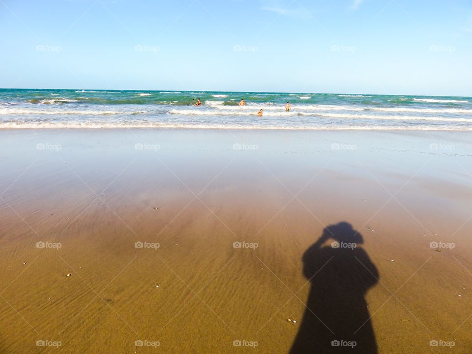 Shadow on the surf