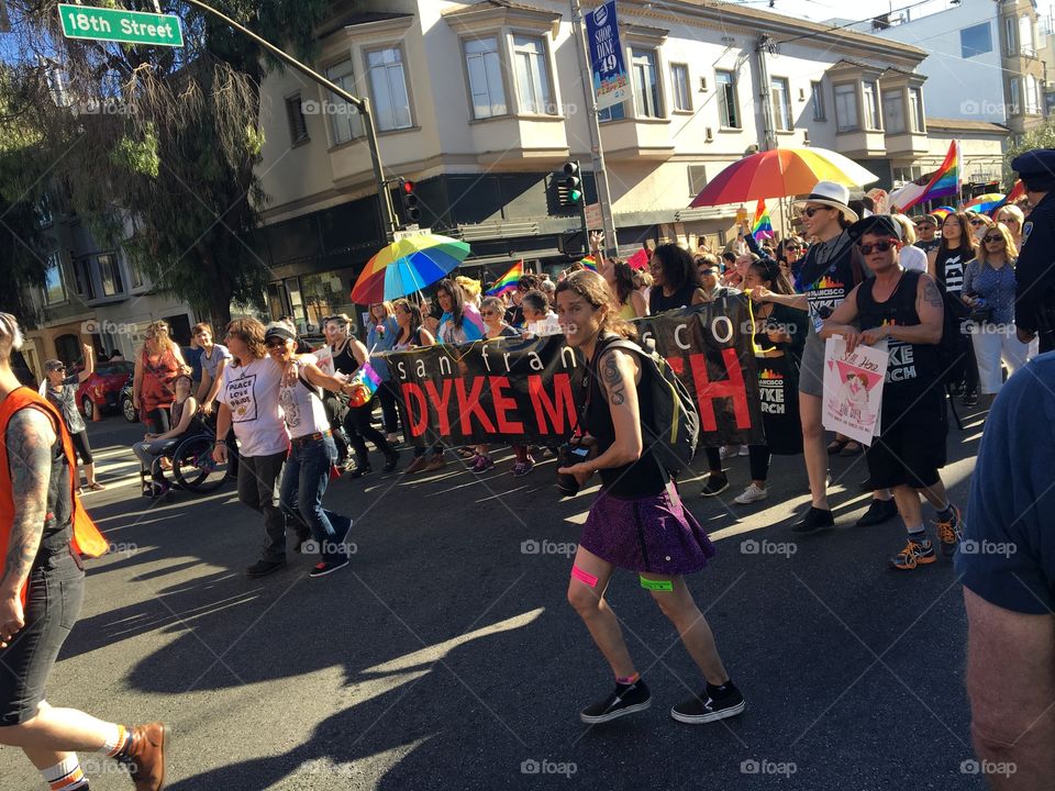 Dyke March in San Francisco California 