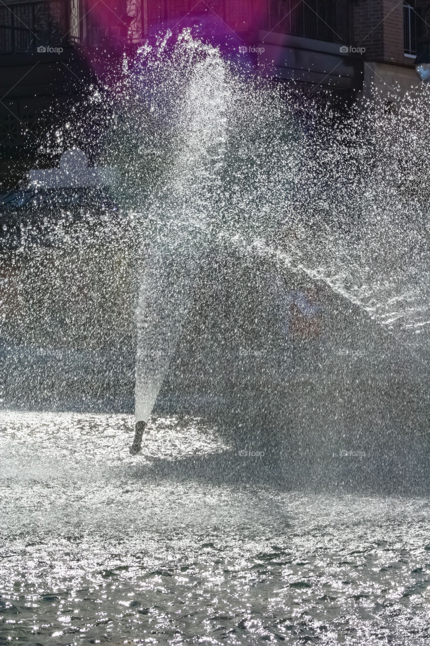 Fountain water spray