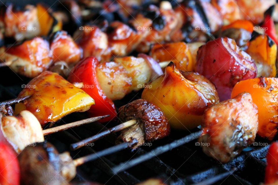 Kabobs on the Grill