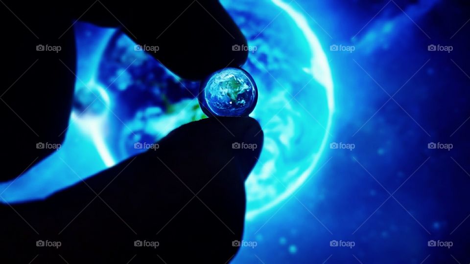 earth in a bubble 🌍🌍🌌🌌 space