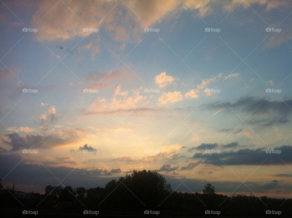 sky colors clouds horizon by joycoma