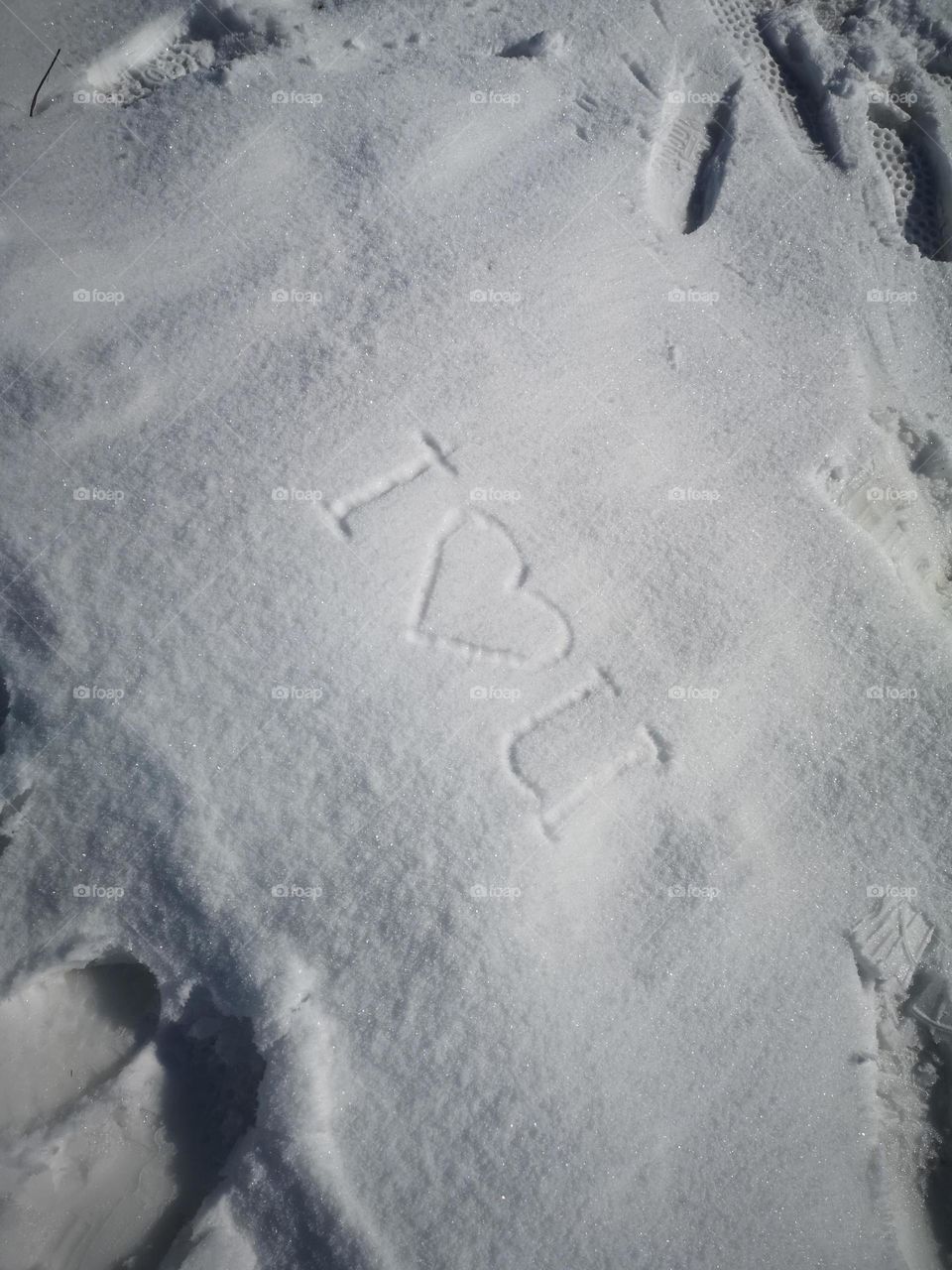 A message in the snow
