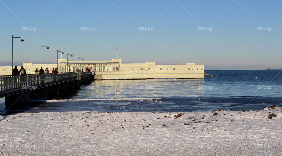 Winter att Kallbadhuset, Malmö, Sweden.